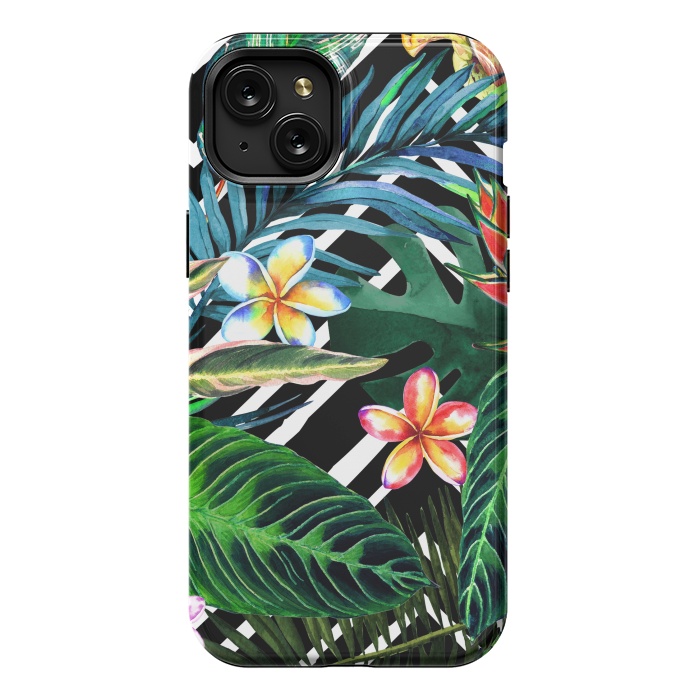 iPhone 15 Plus StrongFit Tropical Design Flowers by ArtsCase