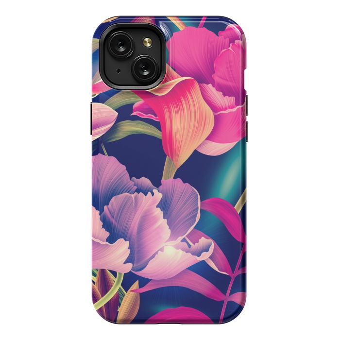 iPhone 15 Plus StrongFit Tropical Flowers XVII by ArtsCase