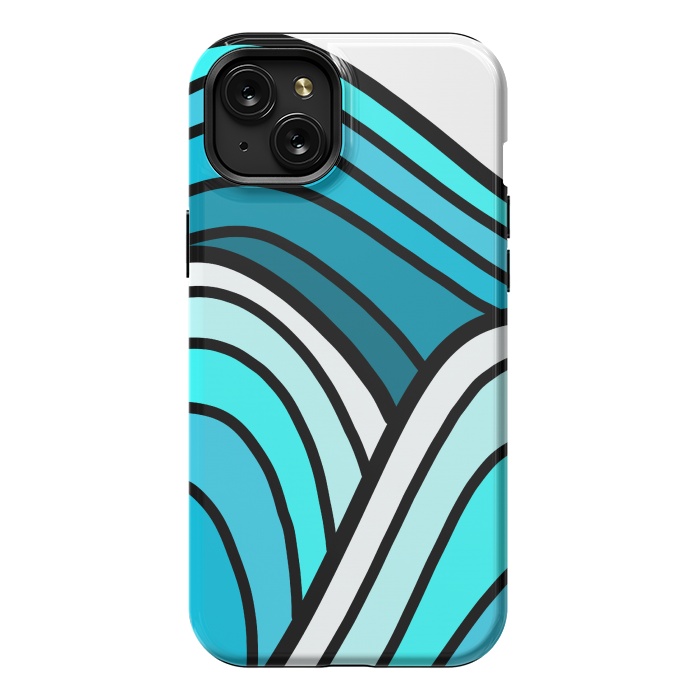 iPhone 15 Plus StrongFit 3 waves of the ocean by Steve Wade (Swade)