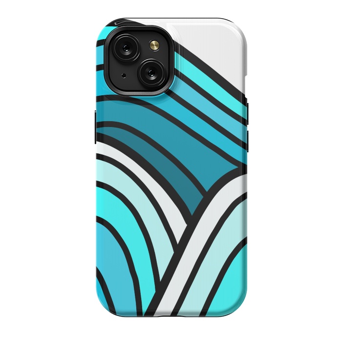 iPhone 15 StrongFit 3 waves of the ocean by Steve Wade (Swade)