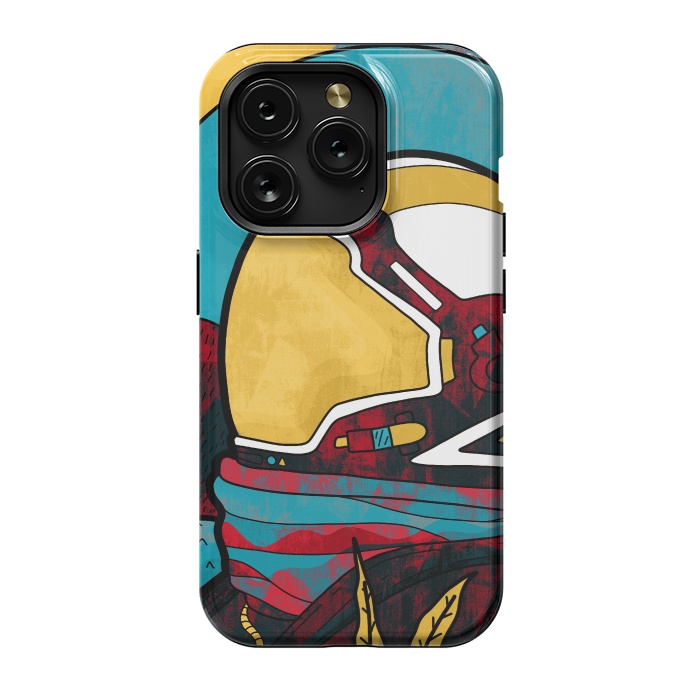 iPhone 15 Pro StrongFit The yellow astronaut explorer by Steve Wade (Swade)