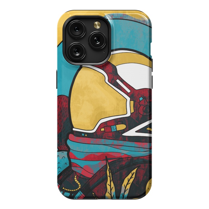 iPhone 15 Pro Max StrongFit The yellow astronaut explorer by Steve Wade (Swade)