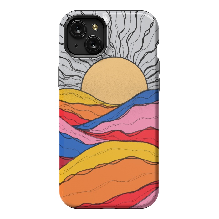 iPhone 15 Plus StrongFit Rainbow sea ocean by Steve Wade (Swade)