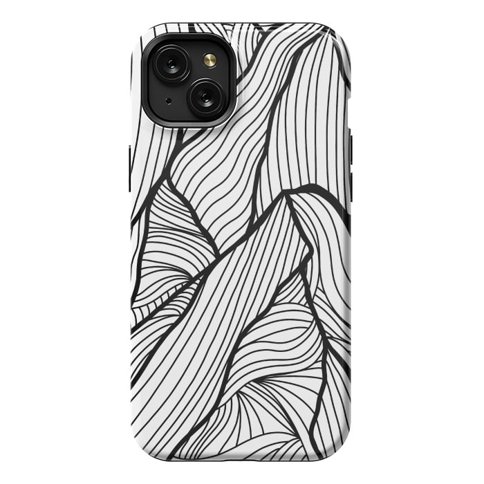 iPhone 15 Plus StrongFit Mountains of lines by Steve Wade (Swade)