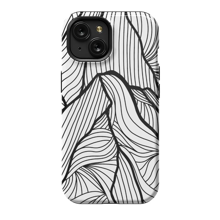 iPhone 15 StrongFit Mountains of lines by Steve Wade (Swade)