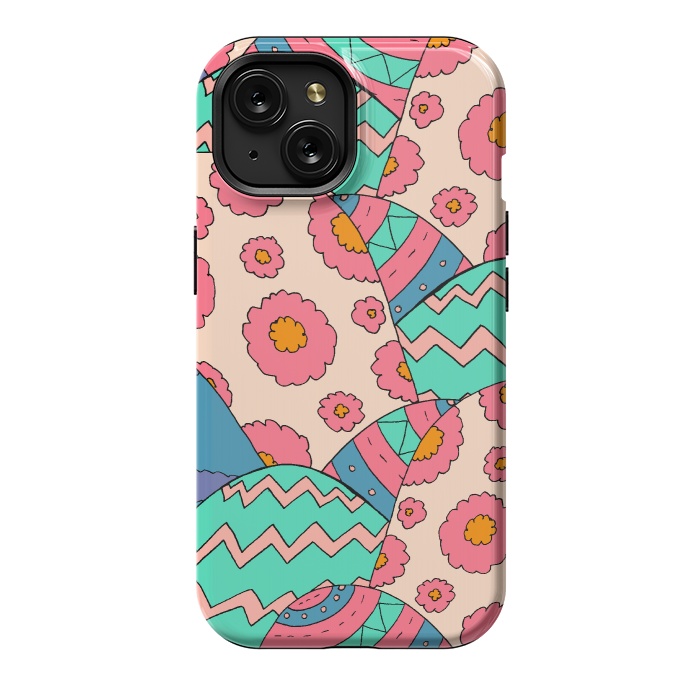 iPhone 15 StrongFit Flower pattern hills by Steve Wade (Swade)