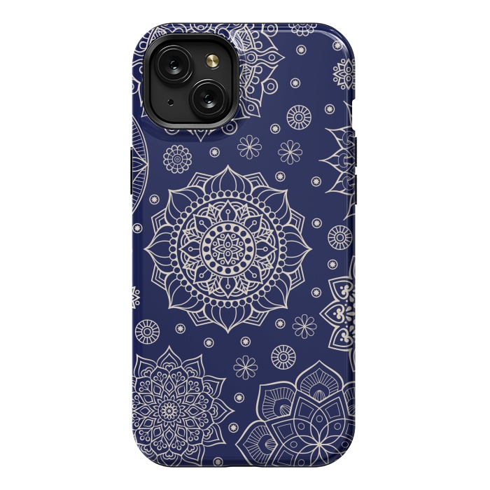 iPhone 15 Plus StrongFit Mandala Pattern with Vintage Decorative Elements by ArtsCase