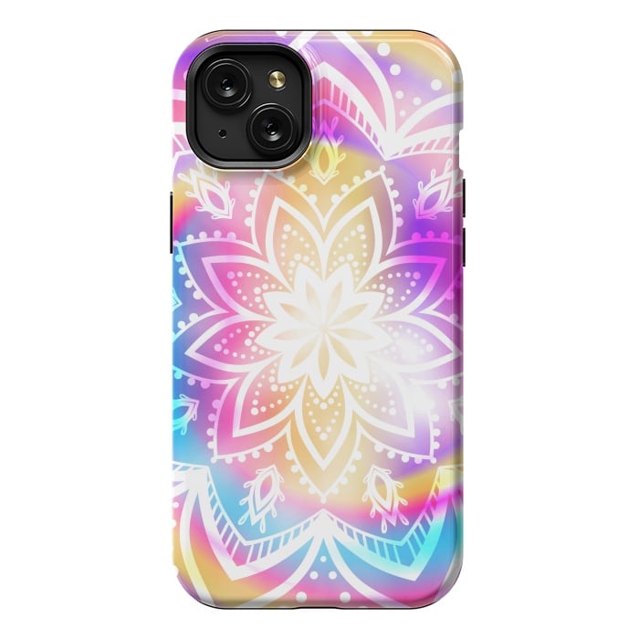 iPhone 15 Plus StrongFit Mandala with Hippie Style by ArtsCase