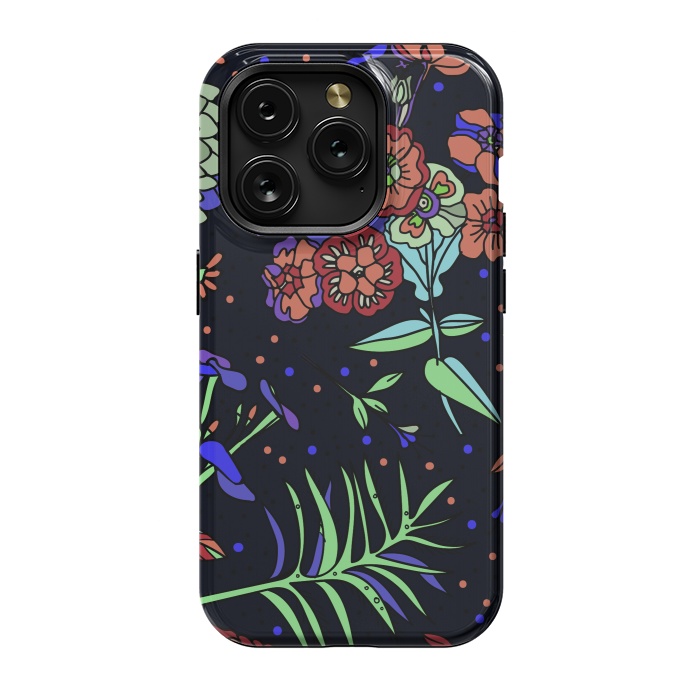 iPhone 15 Pro StrongFit Seamless Floral Pattern 333 by ArtsCase