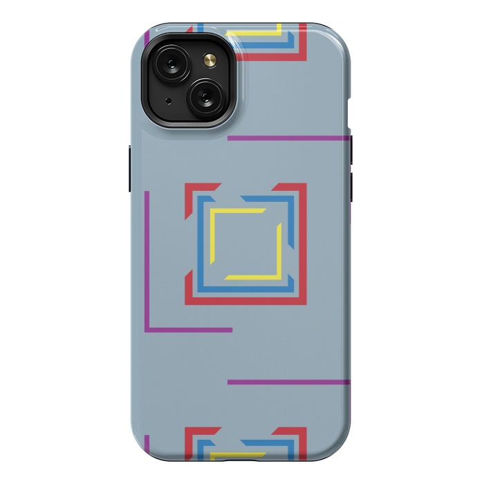 iPhone 15 Plus StrongFit Seamless Pattern Blue by ArtsCase