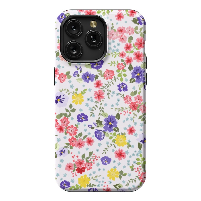 iPhone 15 Pro Max StrongFit Simple Cute Pattern in Small-Scale Flowers by ArtsCase
