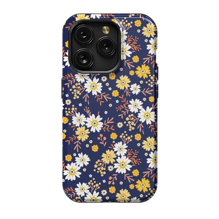 iPhone 15 Pro StrongFit Small Multicoloured Flowers by ArtsCase