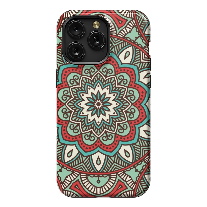 iPhone 15 Pro Max StrongFit Vintage Decorative Elements  with Mandalas by ArtsCase