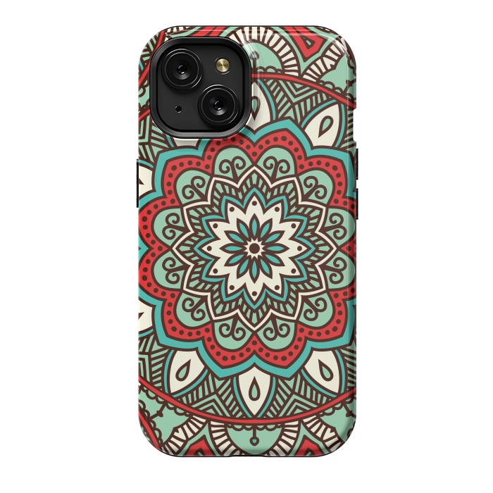 iPhone 15 StrongFit Vintage Decorative Elements  with Mandalas by ArtsCase