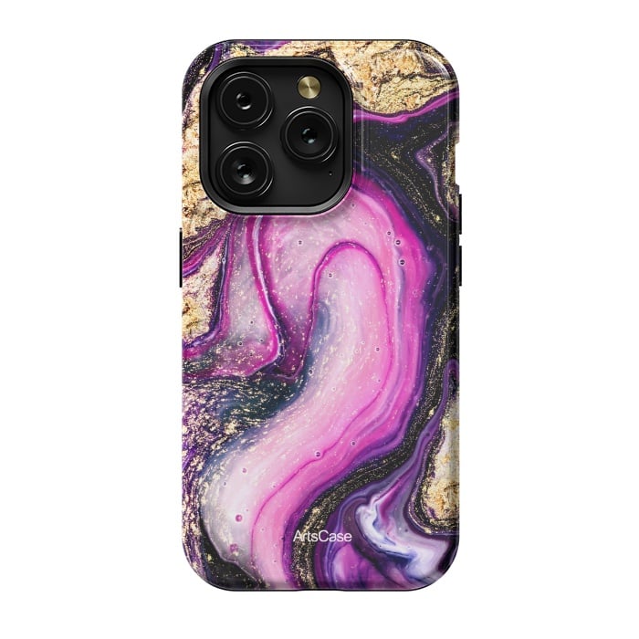 iPhone 15 Pro StrongFit Violet Marble Design Pattern by ArtsCase