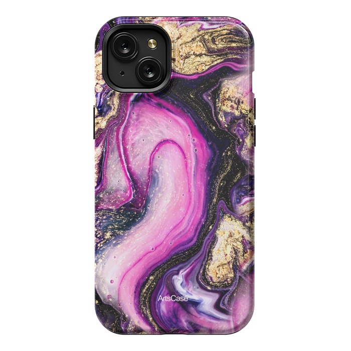 iPhone 15 Plus StrongFit Violet Marble Design Pattern by ArtsCase