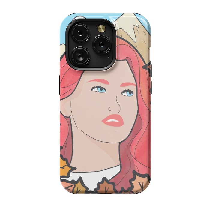 iPhone 15 Pro StrongFit The autumn girl by Steve Wade (Swade)