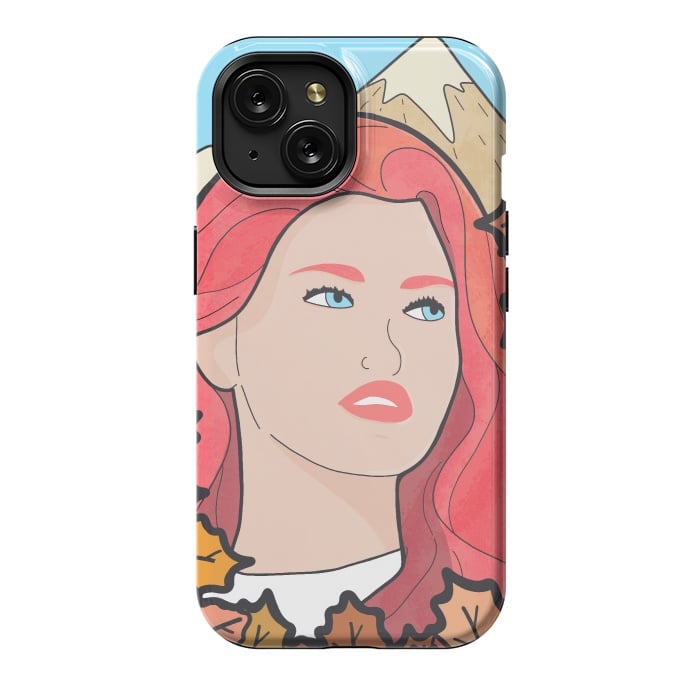 iPhone 15 StrongFit The autumn girl by Steve Wade (Swade)
