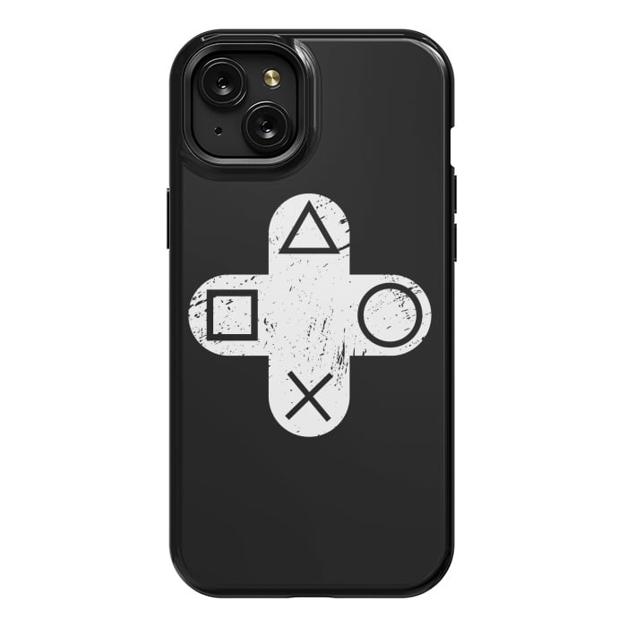 iPhone 15 Plus StrongFit Playstation Button by TMSarts