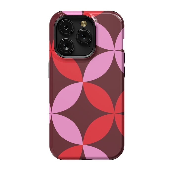 iPhone 15 Pro StrongFit red pink floral  by Winston