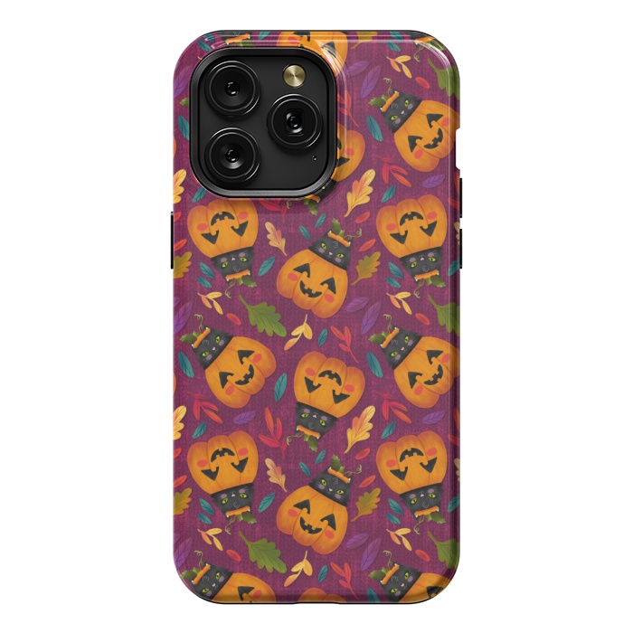 iPhone 15 Pro Max StrongFit Pumpkin Kitty by Noonday Design