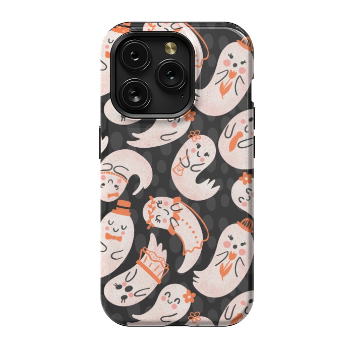 iPhone 15 Pro StrongFit Cute Ghost Friends by Noonday Design
