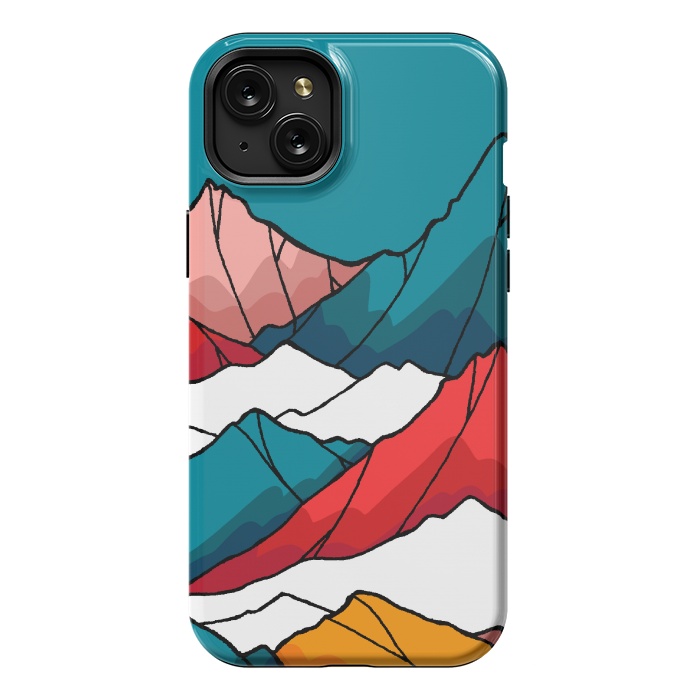 iPhone 15 Plus StrongFit The coloured mountains by Steve Wade (Swade)
