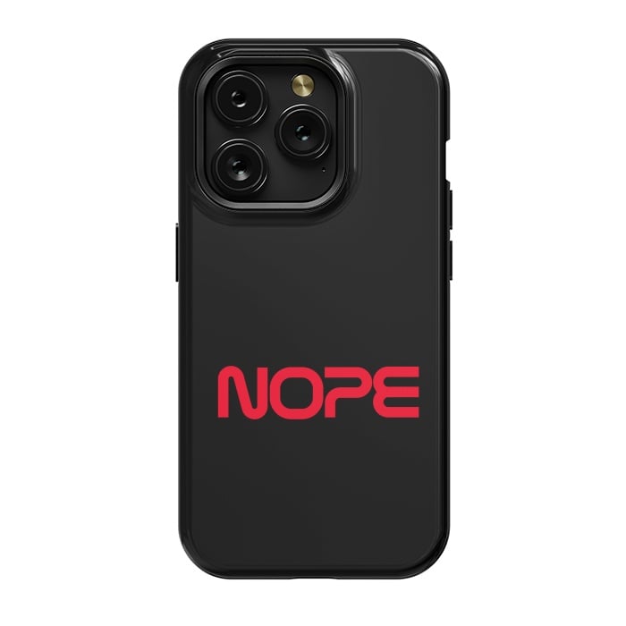 iPhone 15 Pro StrongFit Nope Nasa Logo Red by Vó Maria