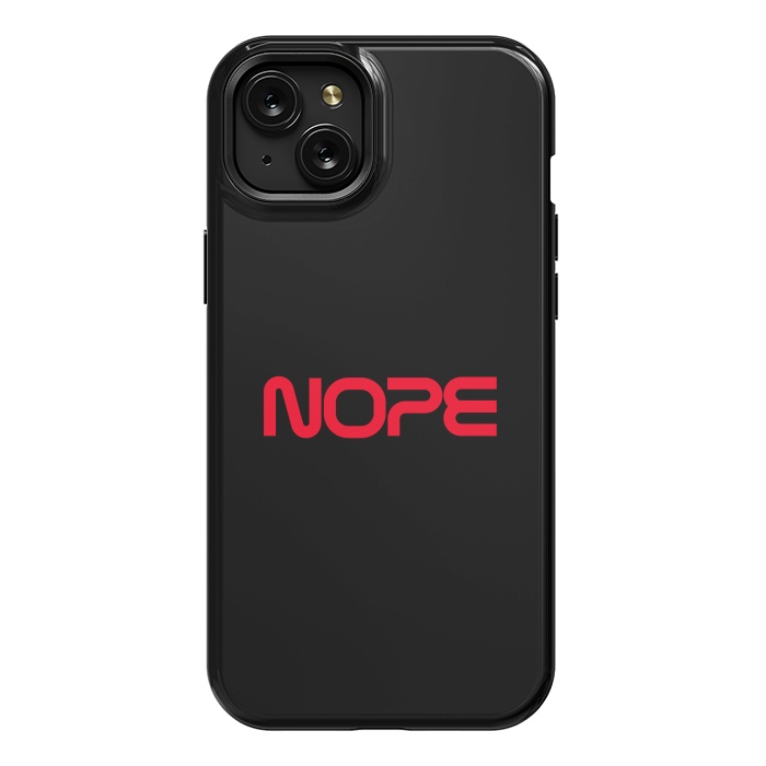 iPhone 15 Plus StrongFit Nope Nasa Logo Red by Vó Maria