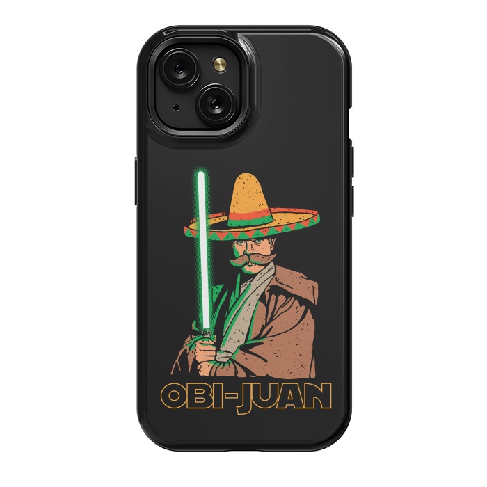 iPhone 15 StrongFit Obi Juan Funny Mexican Sombrero Cinco de Mayo by Vó Maria
