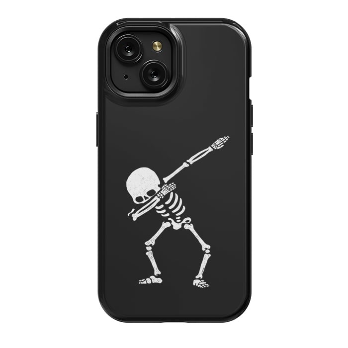 iPhone 15 StrongFit Dabbing Skeleton Dab Pose Hip Hop Skull by Vó Maria