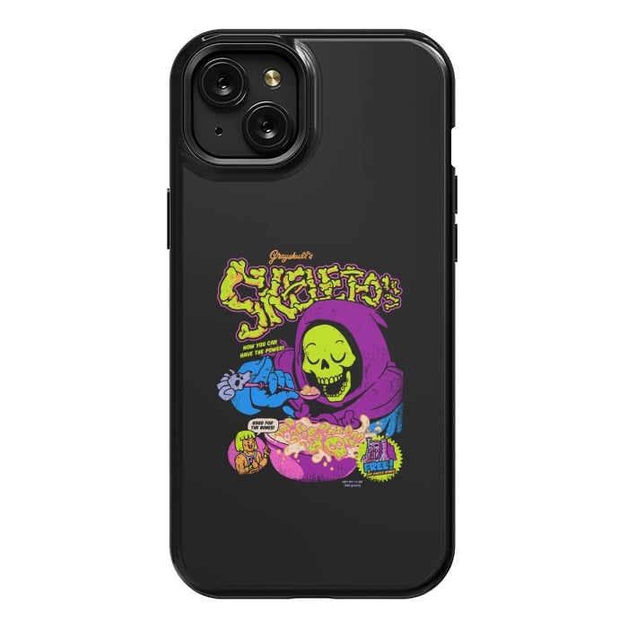 iPhone 15 Plus StrongFit Skelet-O's - Grayskull Cereal by Vó Maria