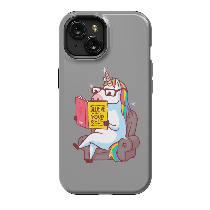 iPhone 15 StrongFit Unicorn Believe Yourself Self Affirmation Book by Vó Maria