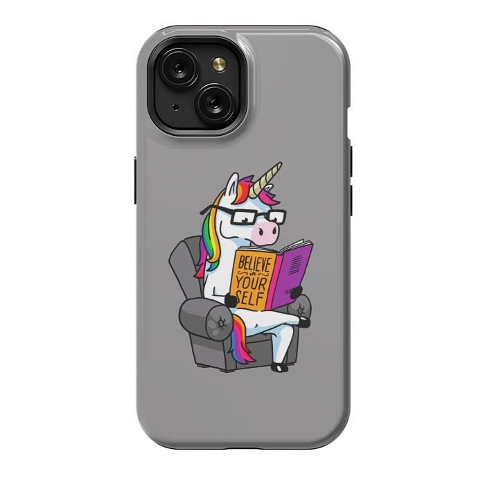 iPhone 15 StrongFit Unicorn Believe Yourself Self Affirmation Book Vol 1 by Vó Maria