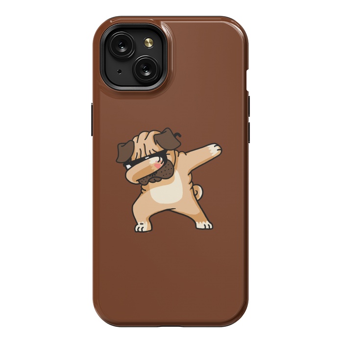 iPhone 15 Plus StrongFit Dabbing Pug 2 by Vó Maria