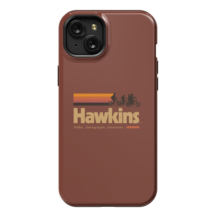 iPhone 15 Plus StrongFit Hawkins Indiana Vintage  by Vó Maria