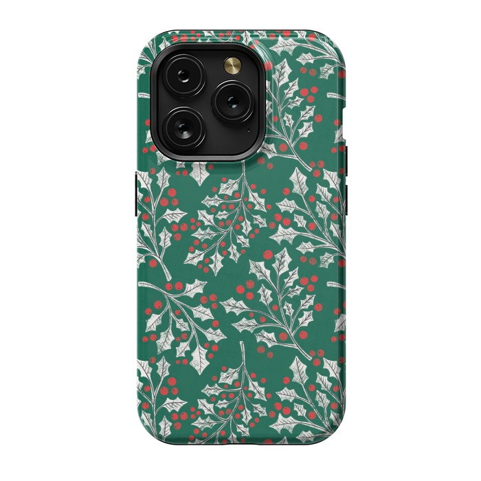 iPhone 15 Pro StrongFit Boughs of Holly by Noonday Design