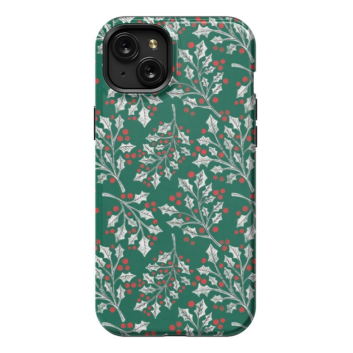 iPhone 15 Plus StrongFit Boughs of Holly by Noonday Design