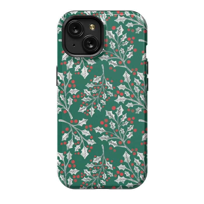 iPhone 15 StrongFit Boughs of Holly by Noonday Design