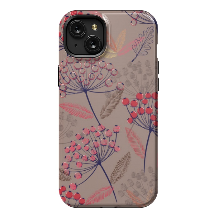 iPhone 15 Plus StrongFit cute cherry pattern  by MALLIKA