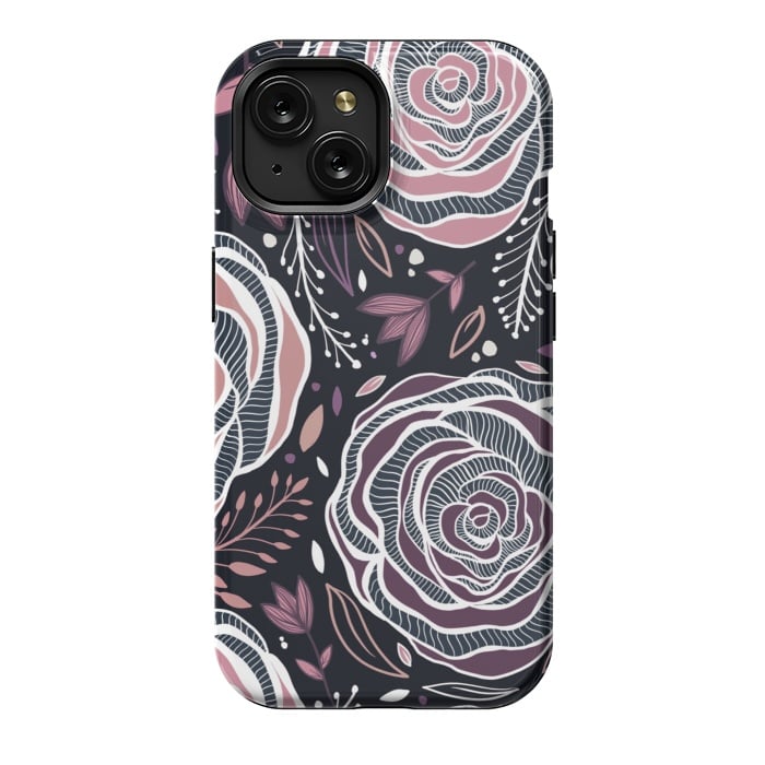 iPhone 15 StrongFit Florals by Rose Halsey