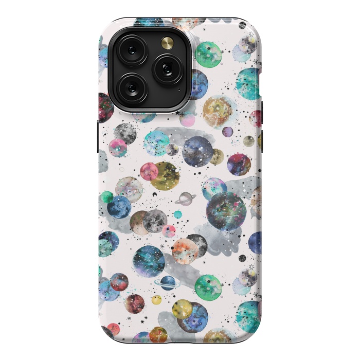 iPhone 15 Pro Max StrongFit Space Planets by Ninola Design
