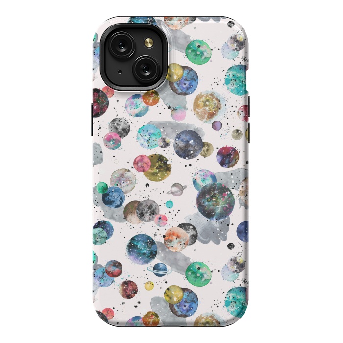 iPhone 15 Plus StrongFit Space Planets by Ninola Design