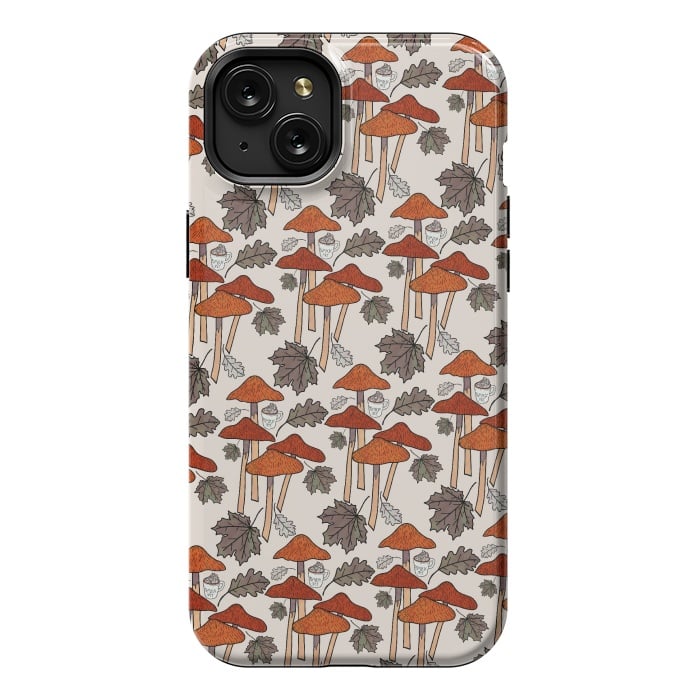 iPhone 15 Plus StrongFit Autumn Mushrooms  by Steve Wade (Swade)