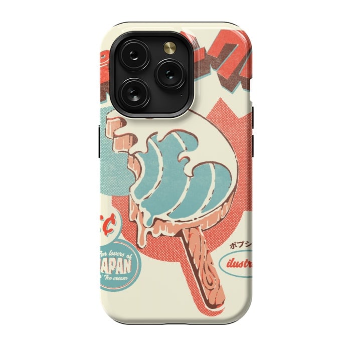 iPhone 15 Pro StrongFit Great Wave Ice Pop by Ilustrata