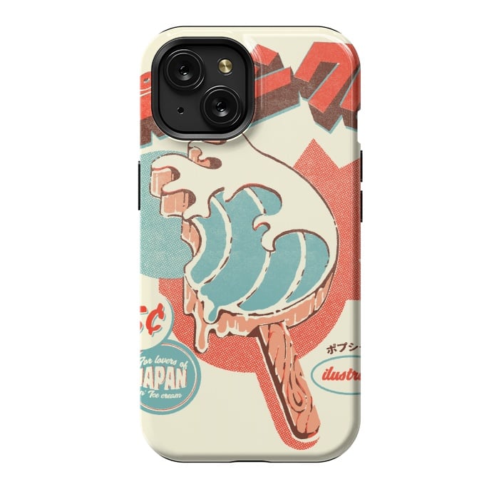 iPhone 15 StrongFit Great Wave Ice Pop by Ilustrata
