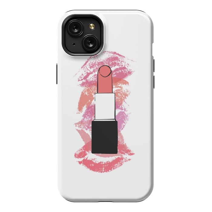 iPhone 15 Plus StrongFit Lipstick Kisses by Martina