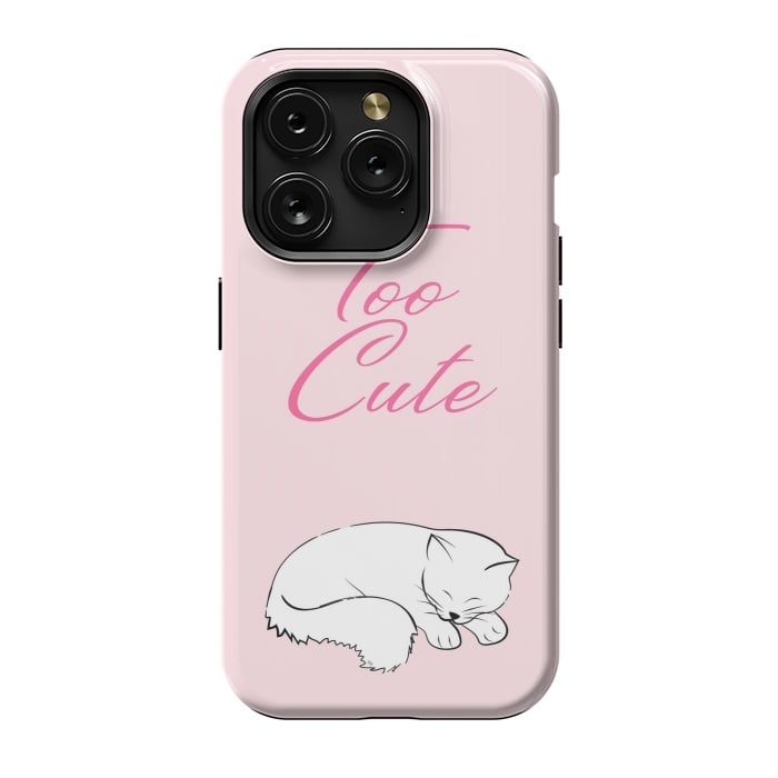 iPhone 15 Pro StrongFit Too cute pussy cat by Martina