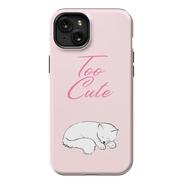 iPhone 15 Plus StrongFit Too cute pussy cat by Martina