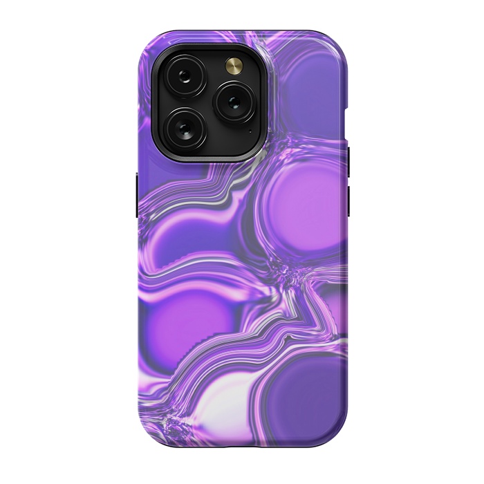 iPhone 15 Pro StrongFit Purple Bubbles by Martina